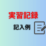 実習記録用紙に記録した実例